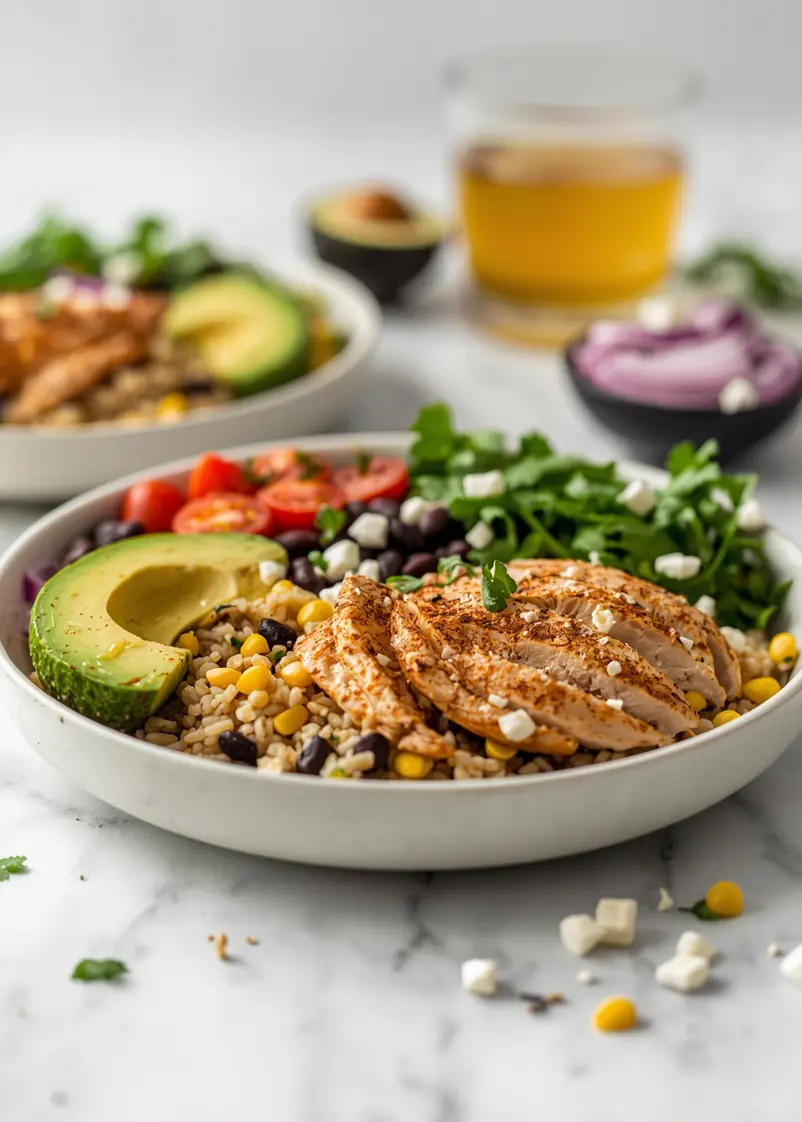 cozy chicken avocado bowl summer ready to serve