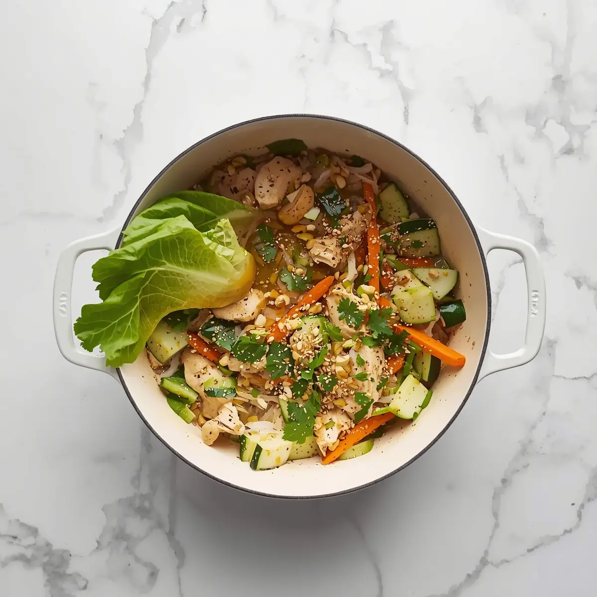 Cooking instructions for cozy chicken lettuce wraps summer