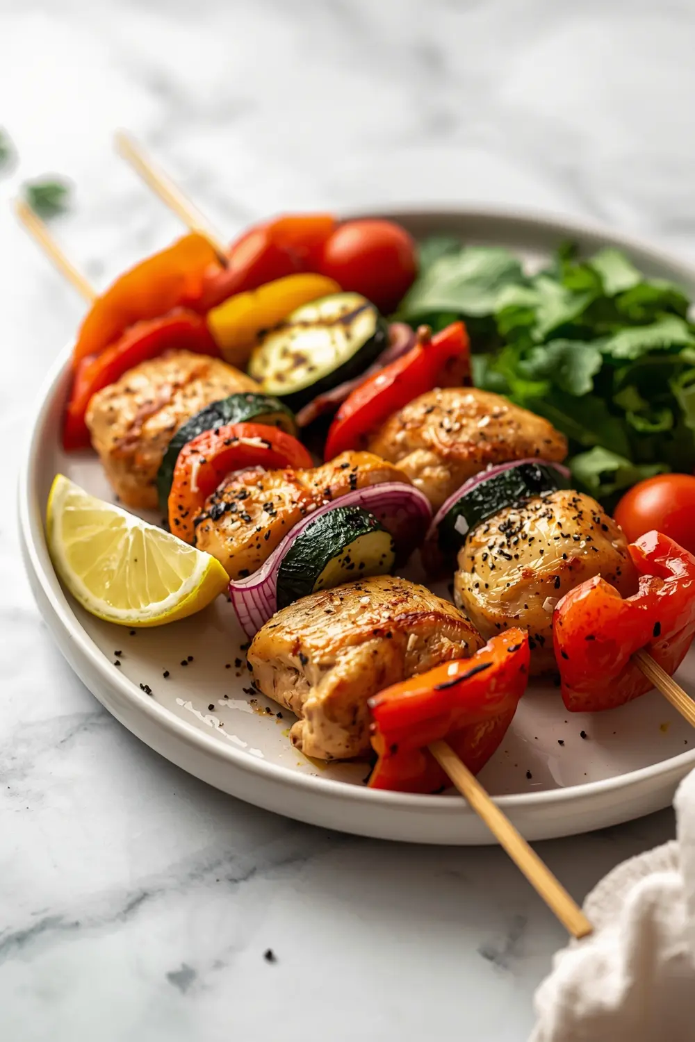 cozy chicken vegetable skewers summer