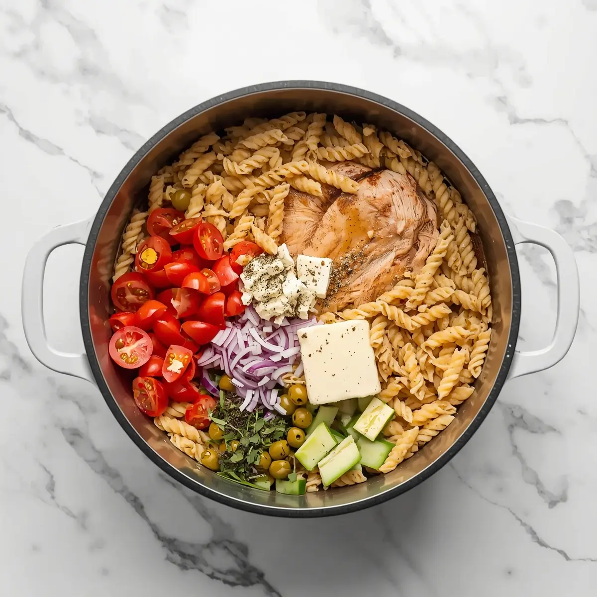 Cooking instructions for cozy cold chicken pasta salad summer