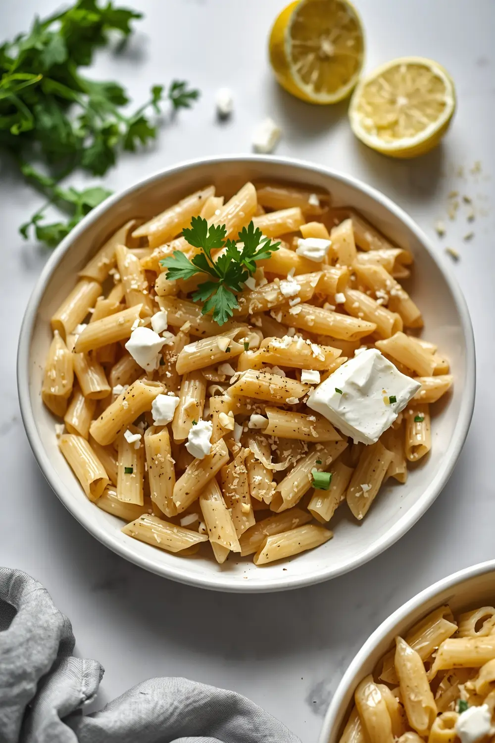 cozy cold lemon pasta summer