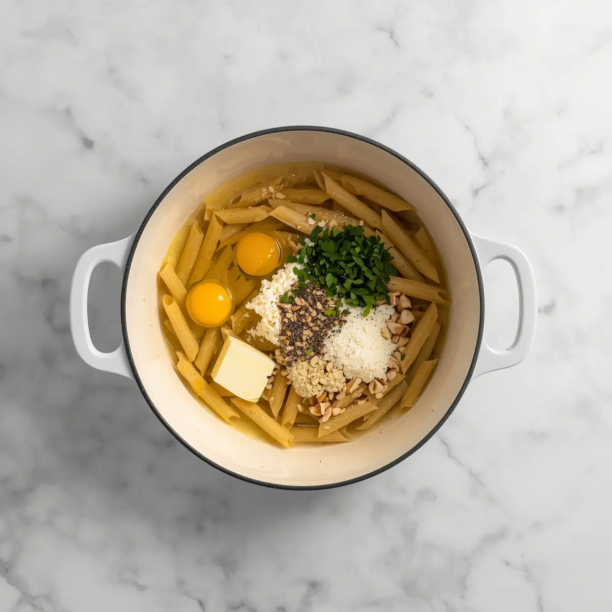 Cooking instructions for cozy cold lemon pasta summer