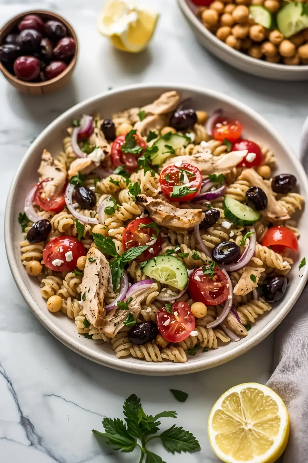 cozy cold orzo salad summer
