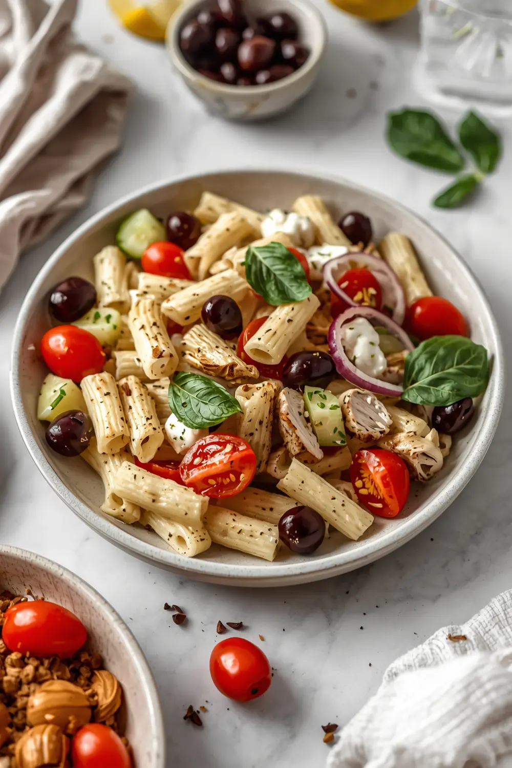 cozy cold pasta salad summer