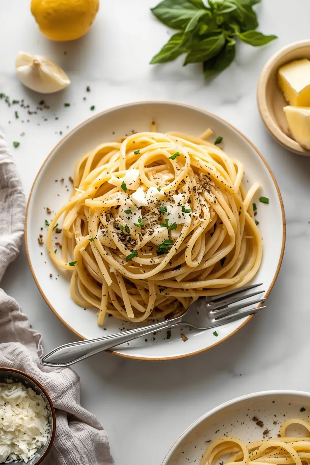 cozy creamy garlic pasta summer