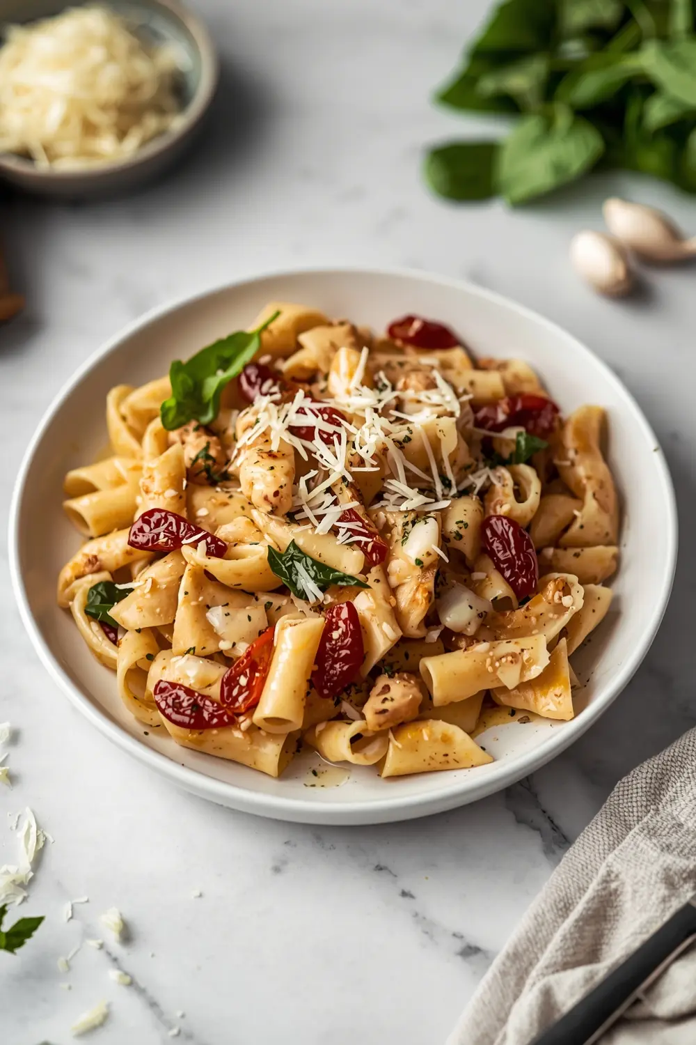 cozy creamy tuscan pasta summer