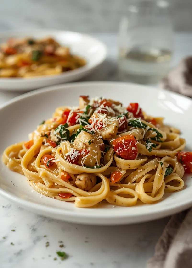 cozy creamy tuscan pasta summer ready to serve