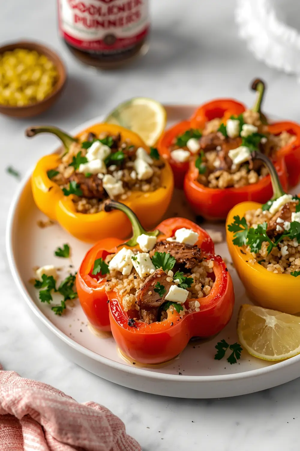 cozy grilled bell peppers summer