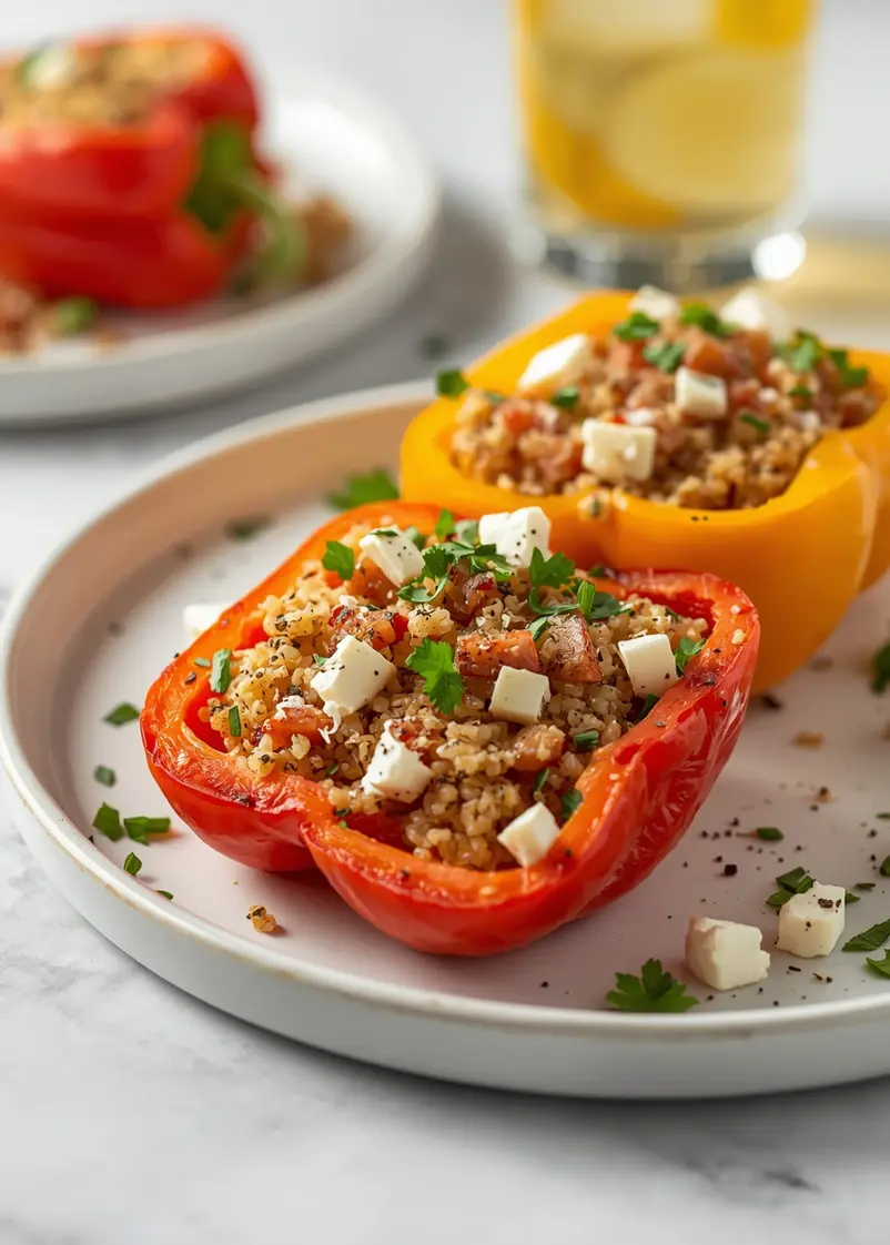 cozy grilled bell peppers summer ready to serve