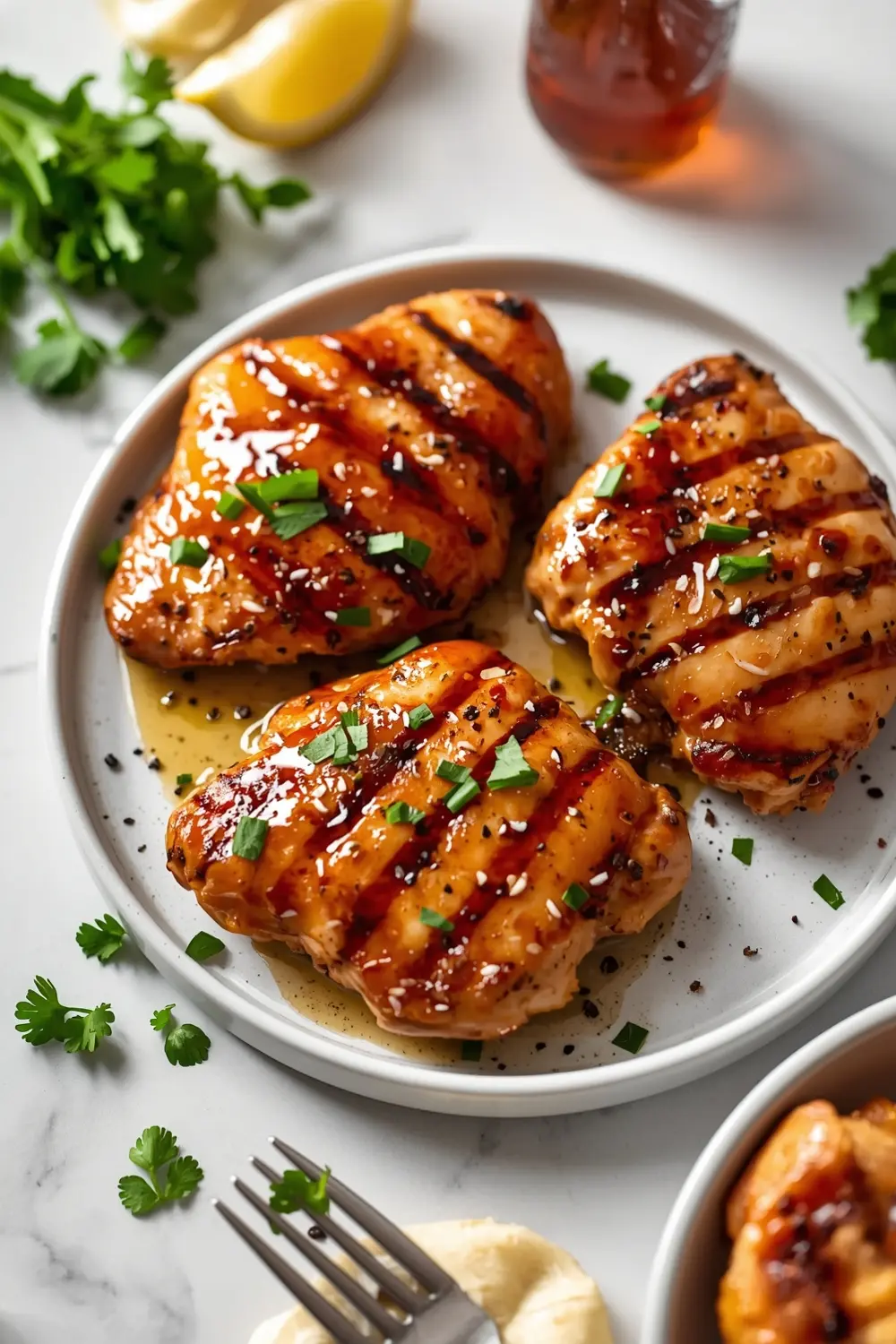 cozy grilled chicken thighs summer