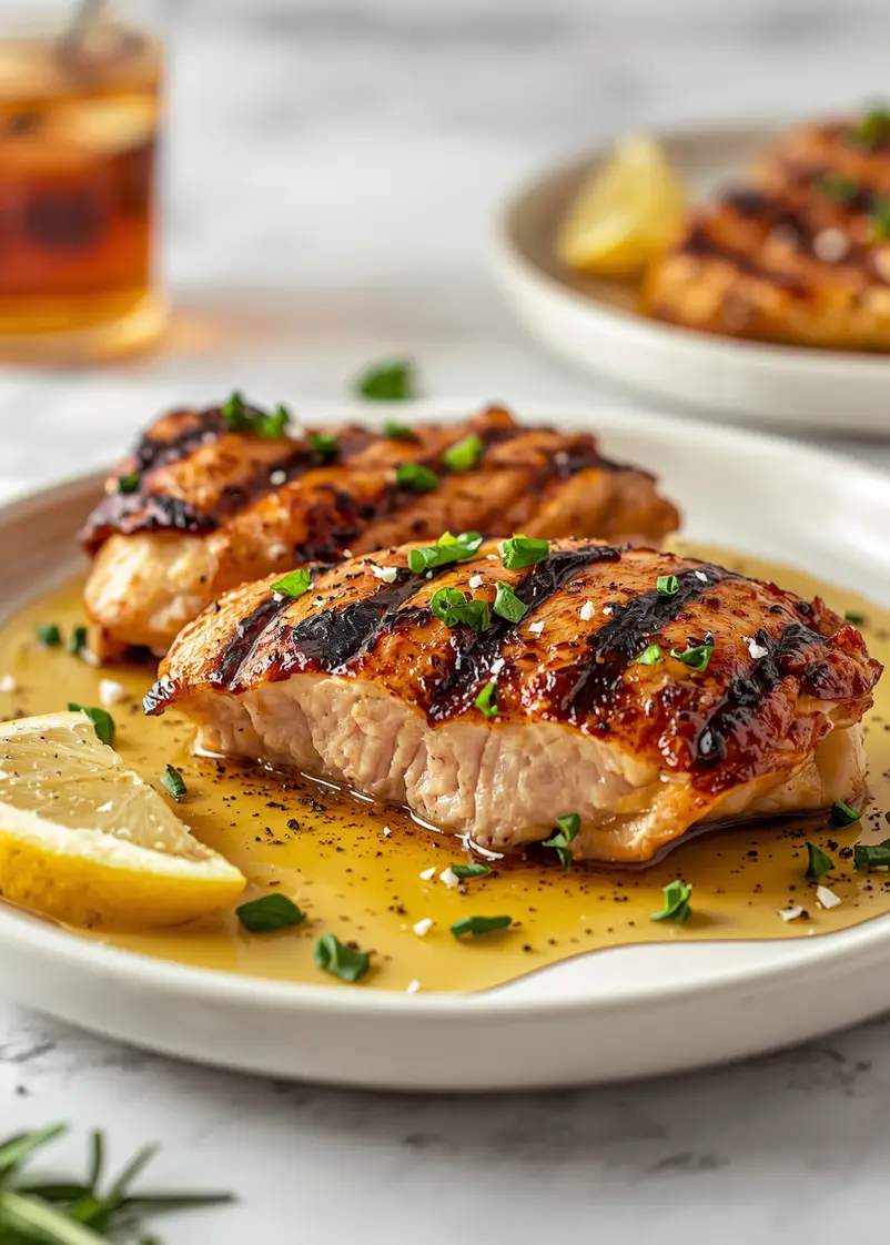 cozy grilled chicken thighs summer ready to serve