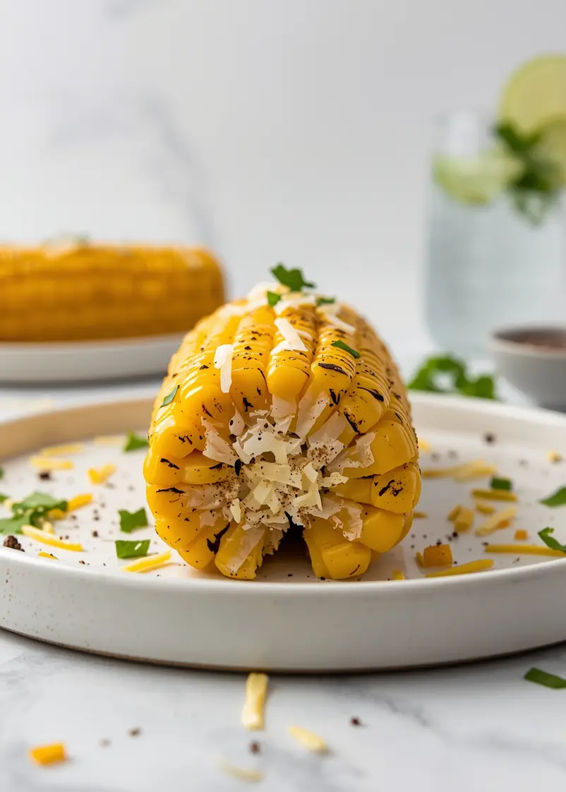 cozy grilled corn on the cob ready to serve