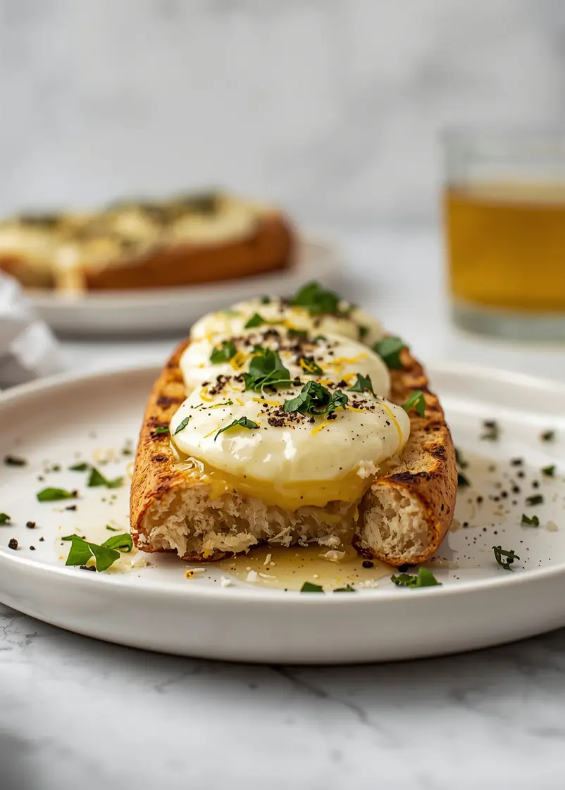 cozy grilled garlic bread summer ready to serve
