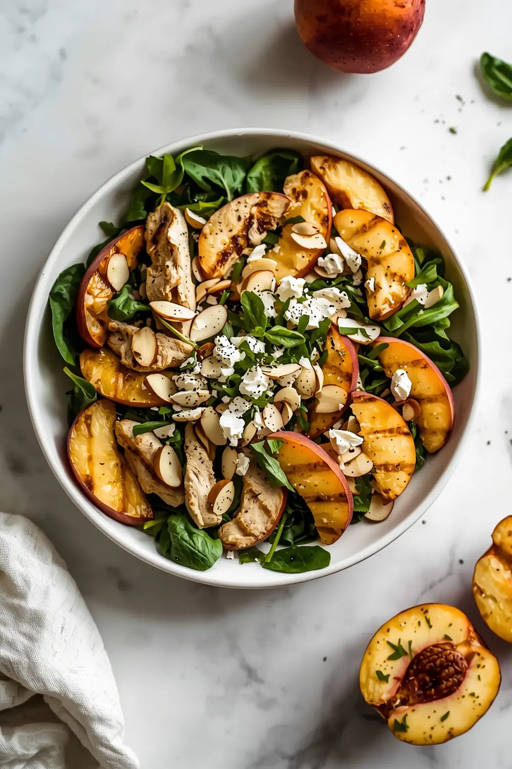 cozy grilled peach salad summer