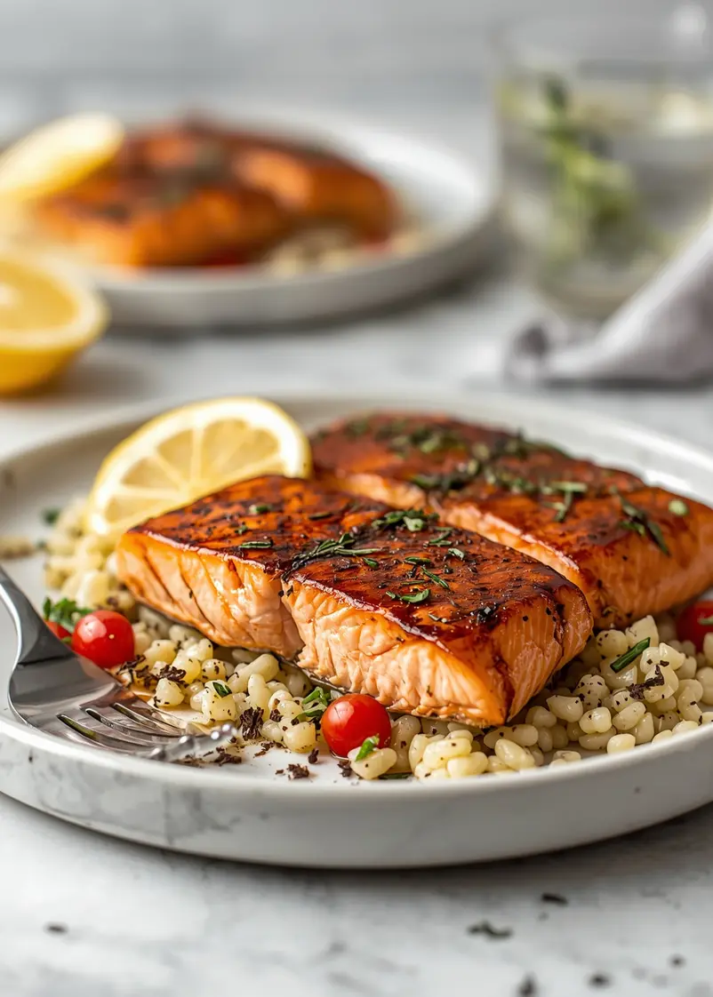 cozy grilled salmon summer ready to serve
