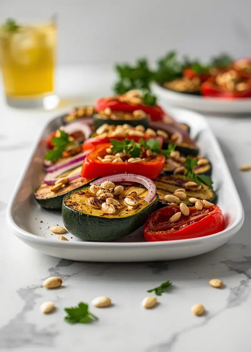 cozy grilled vegetable platter summer ready to serve