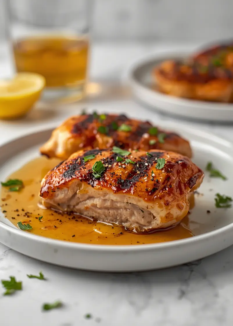 cozy honey garlic grilled chicken ready to serve