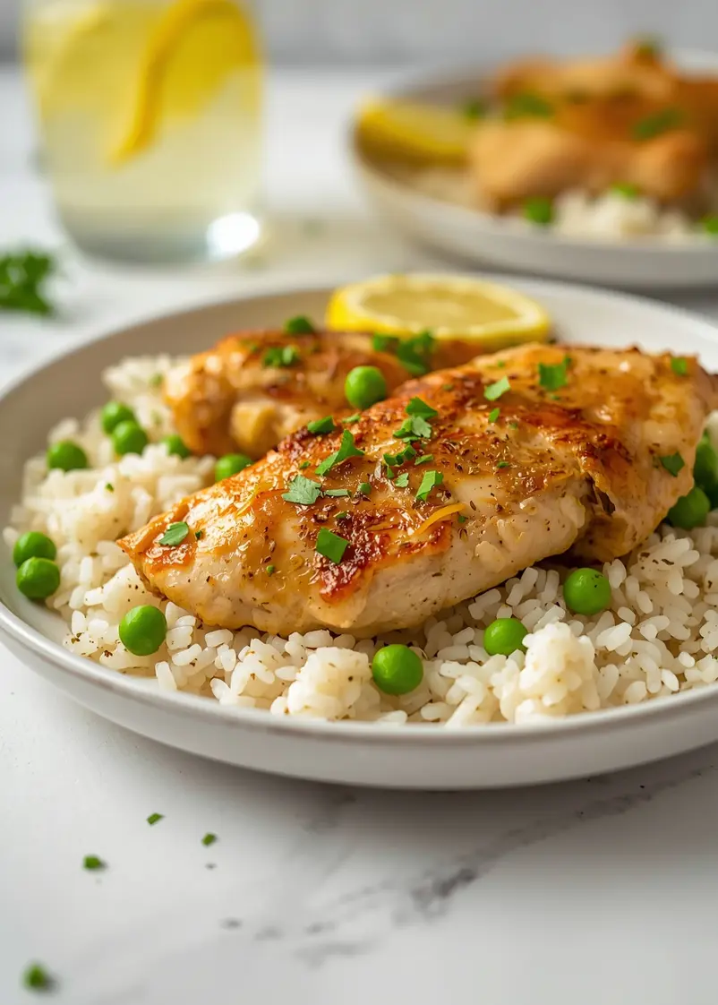 cozy lemon chicken summer dinner ready to serve
