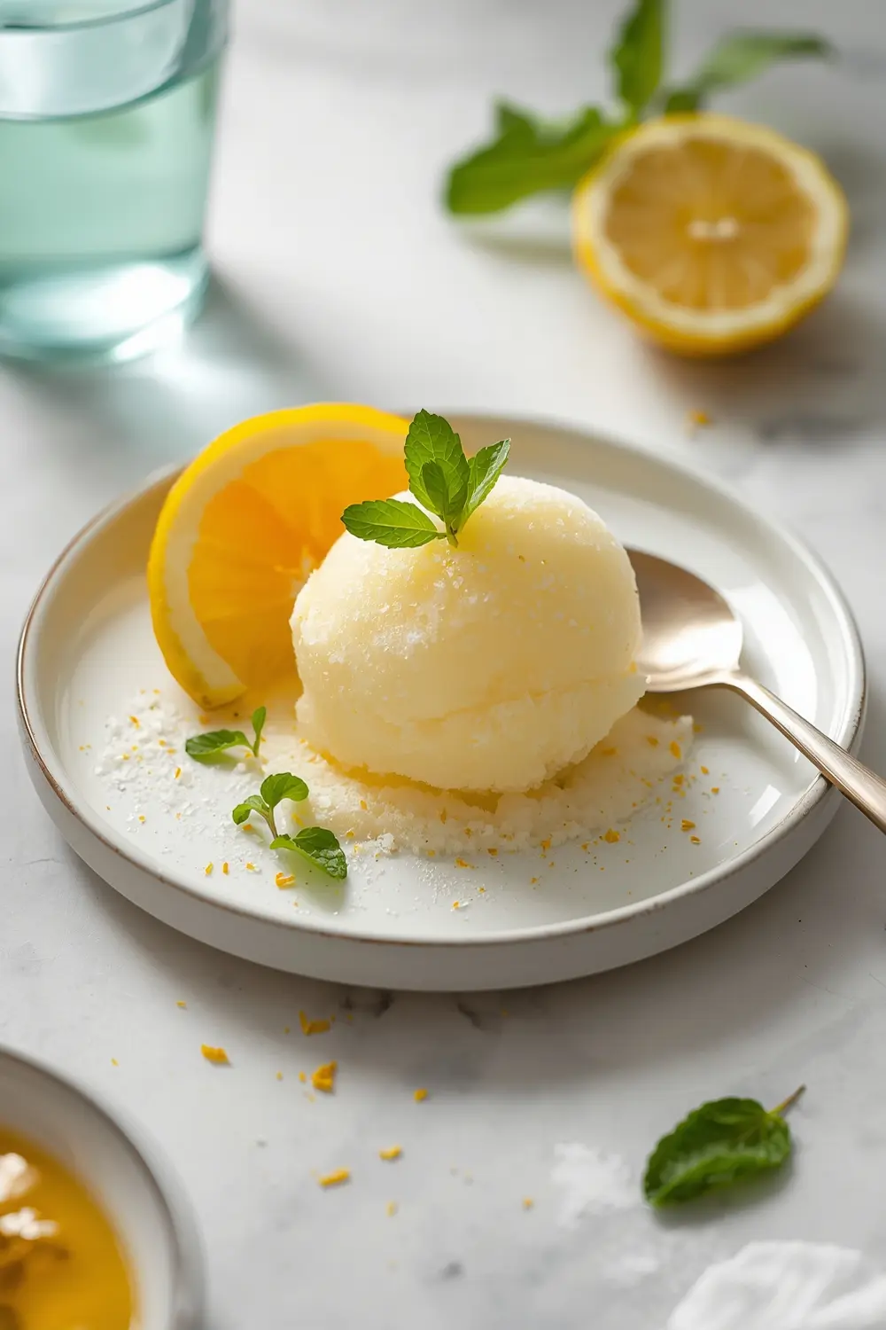cozy lemon sorbet homemade summer