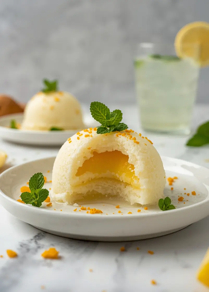 cozy lemon sorbet homemade summer ready to serve