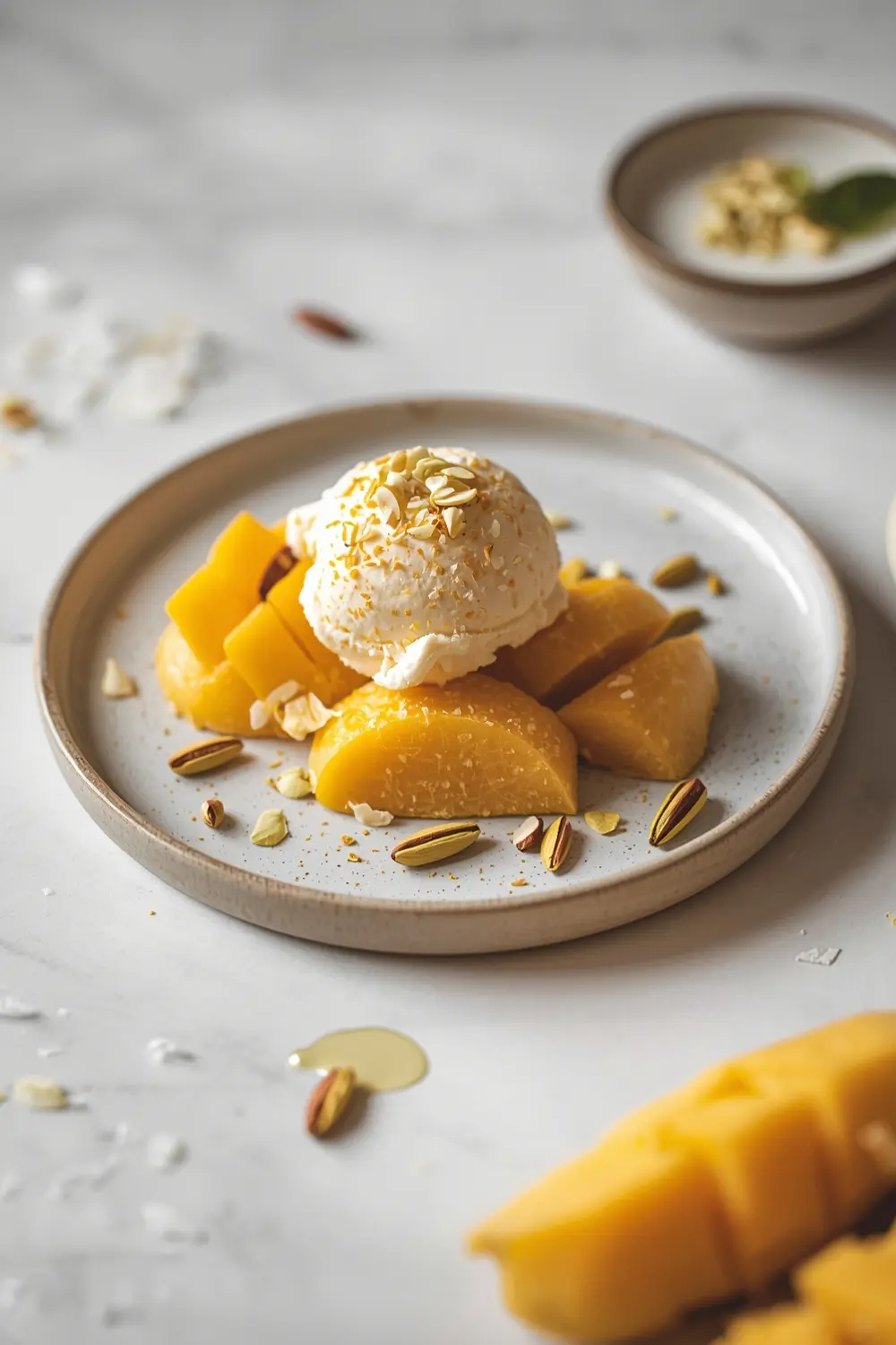 cozy mango coconut ice cream summer