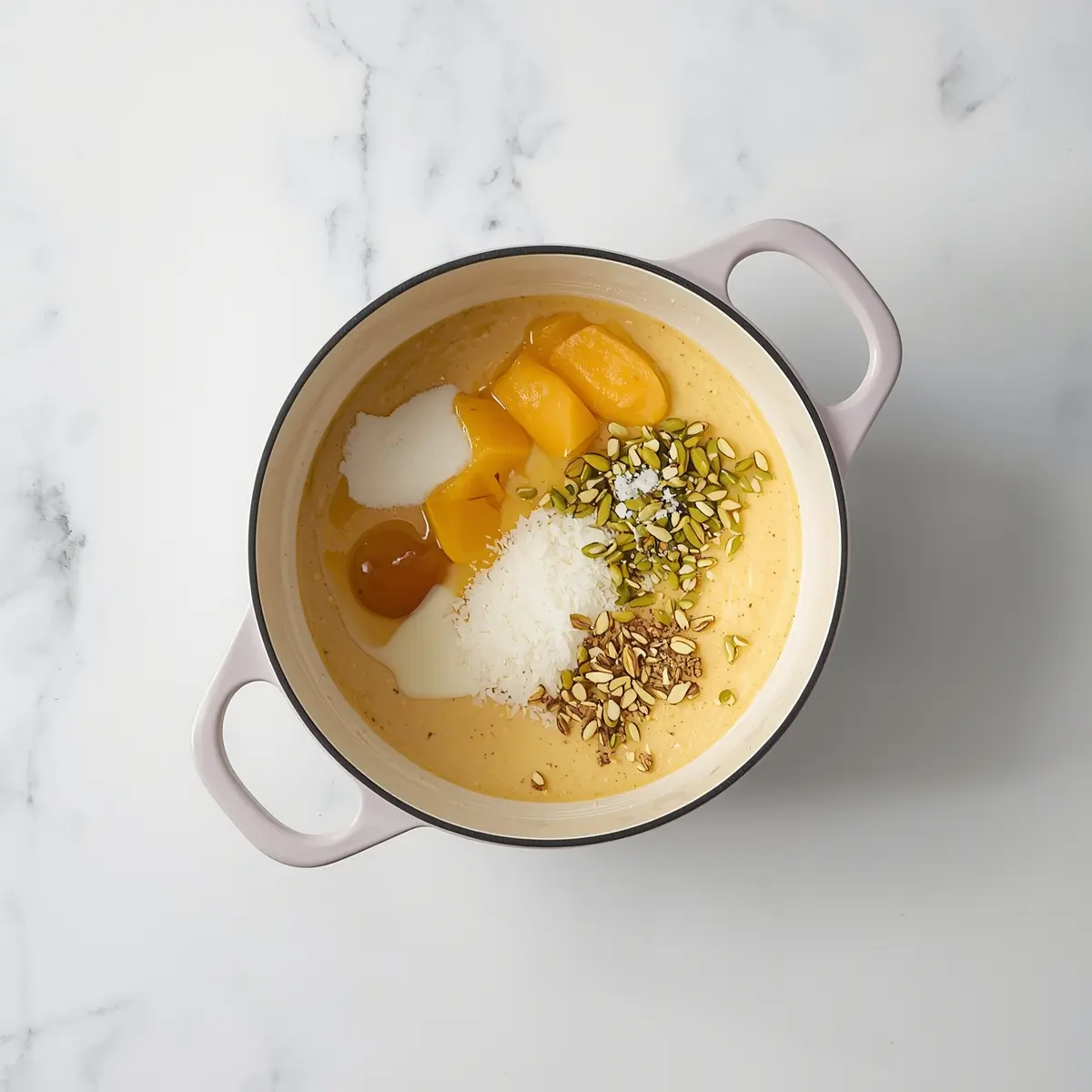 Cooking instructions for cozy mango coconut ice cream summer
