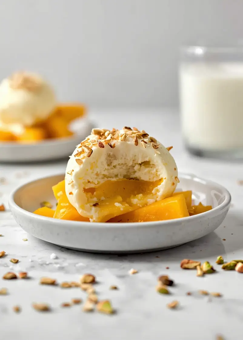 cozy mango coconut ice cream summer ready to serve