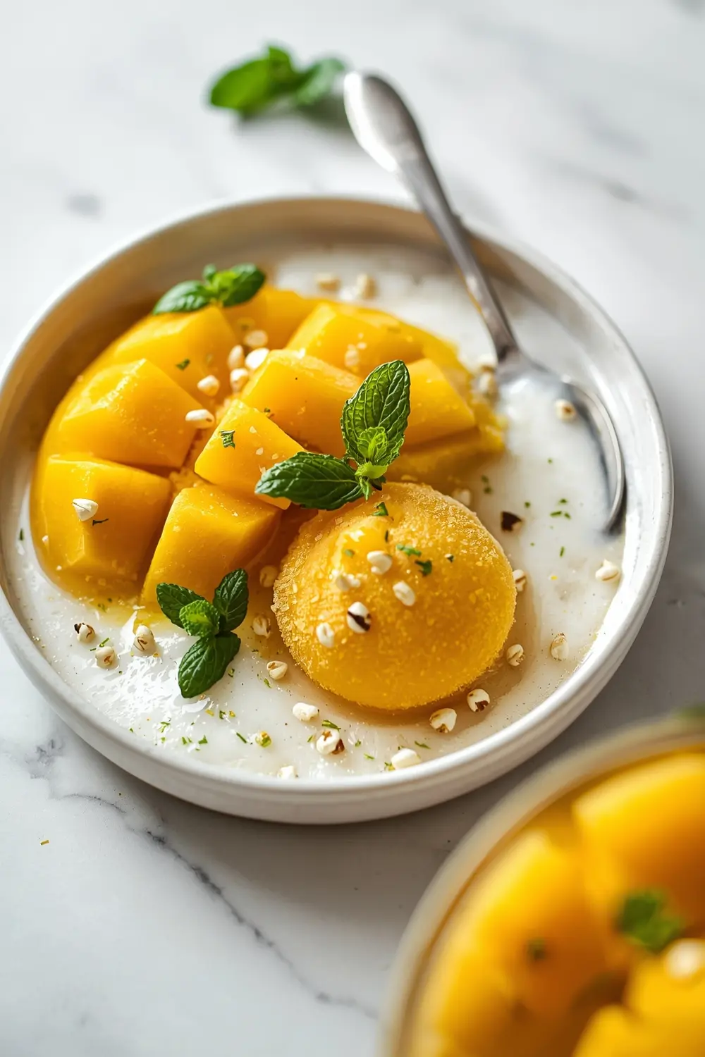 cozy mango sorbet homemade summer