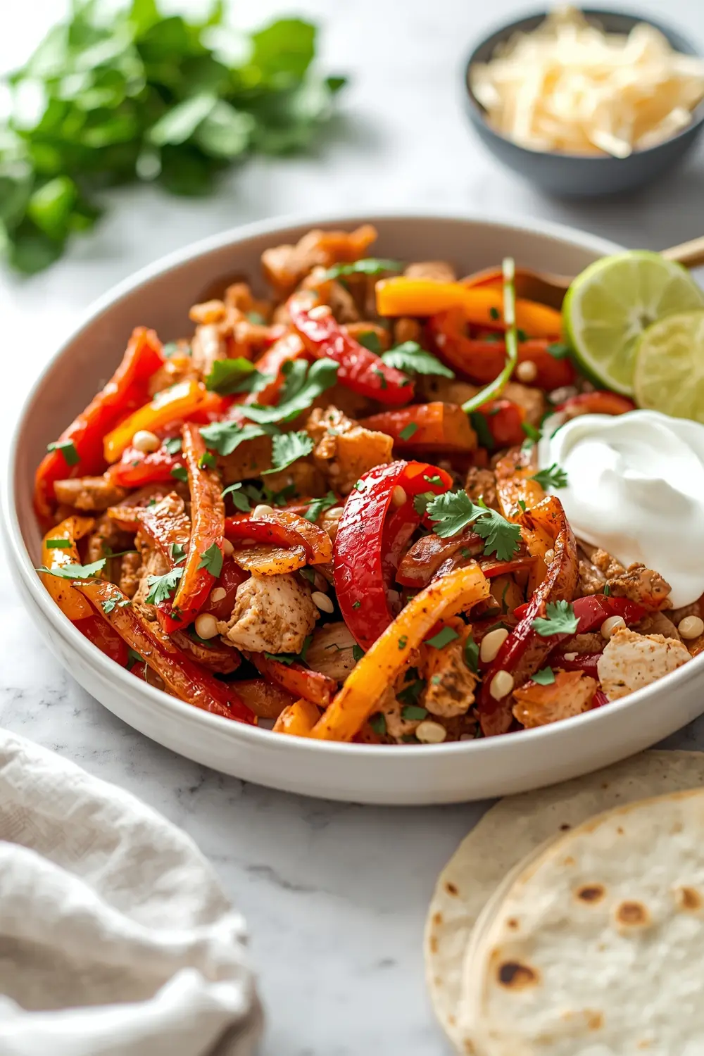 cozy one pan chicken fajitas summer