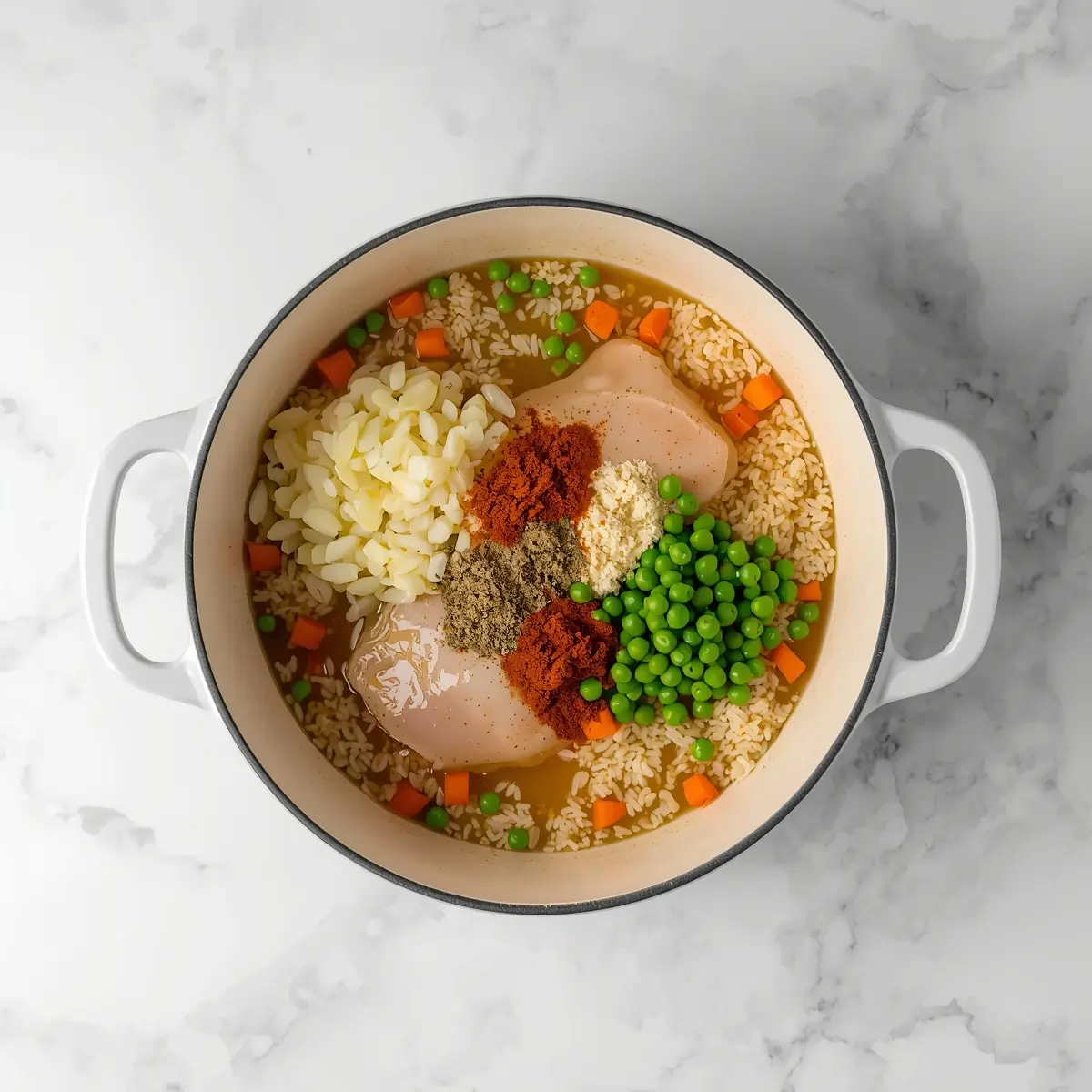 Cooking instructions for cozy one pan chicken rice summer
