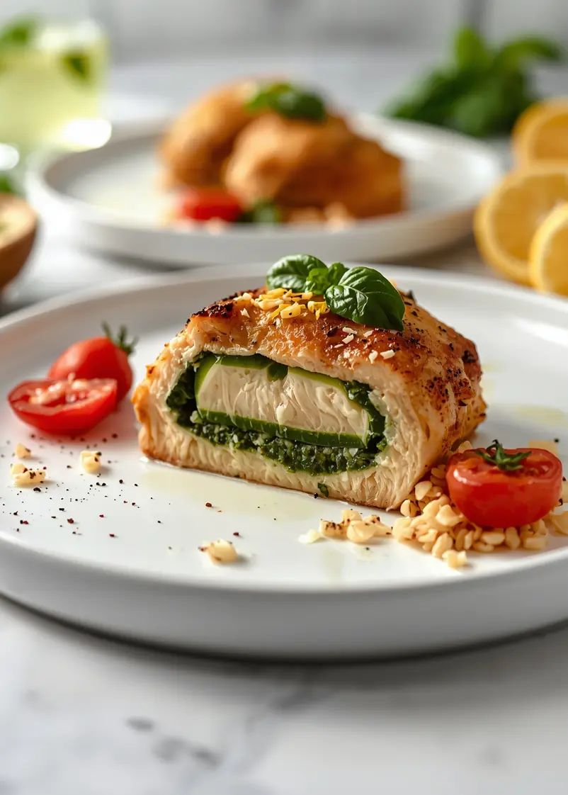 cozy pesto baked chicken summer ready to serve