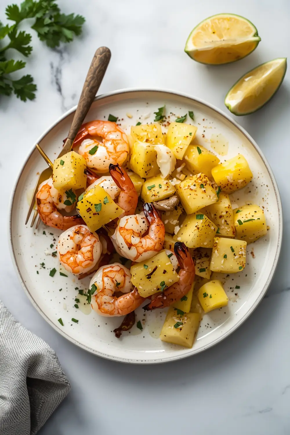 cozy shrimp pineapple skewers summer