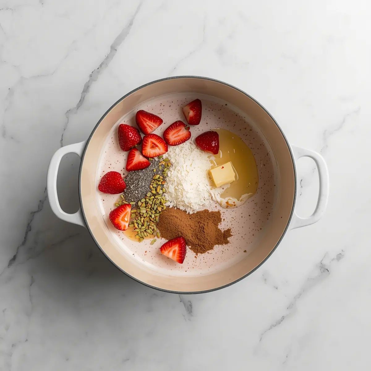 Cooking instructions for cozy strawberry banana nice cream