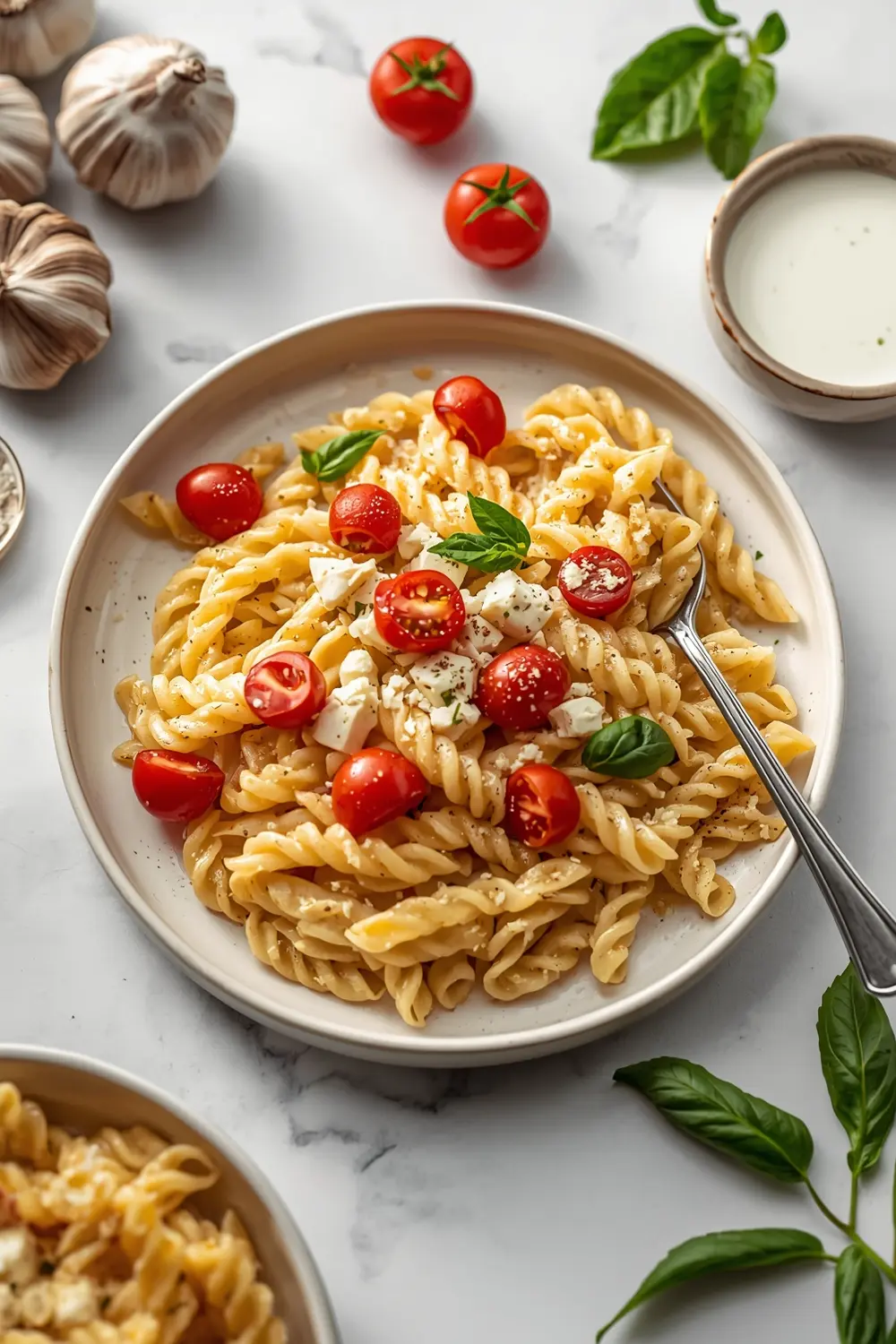 cozy summer baked feta pasta