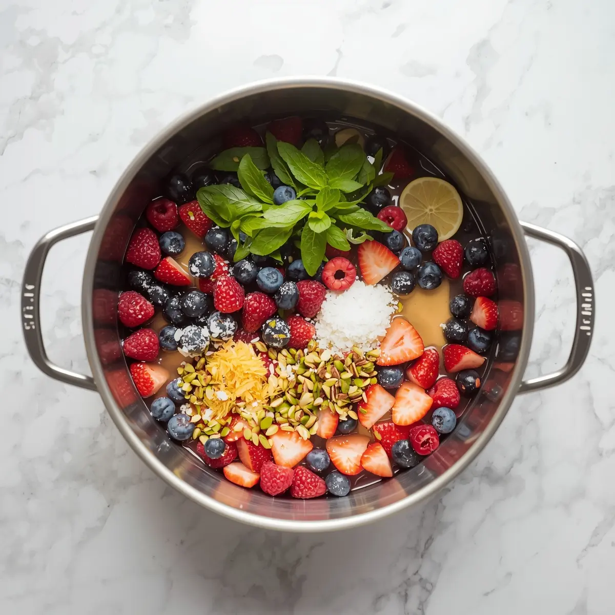Cooking instructions for cozy summer berry fruit salad