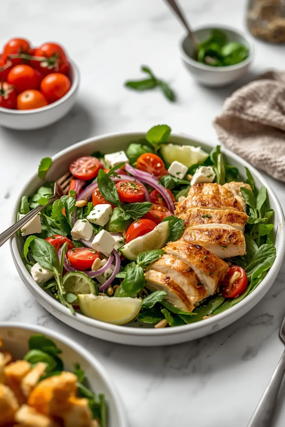 cozy summer chicken salad