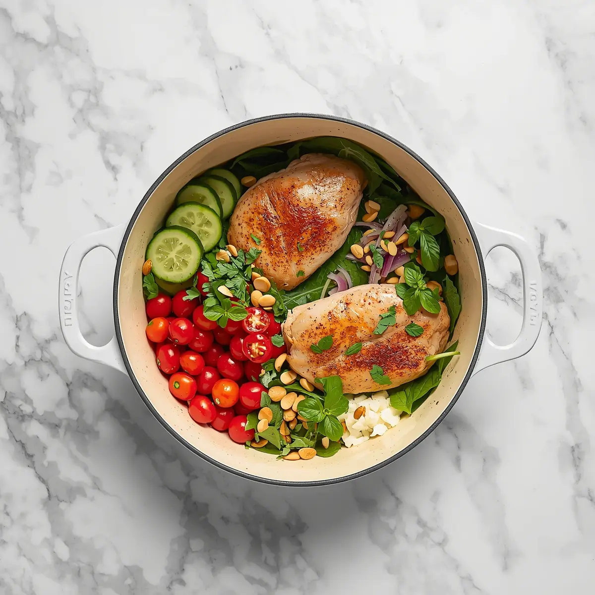 Cooking instructions for cozy summer chicken salad
