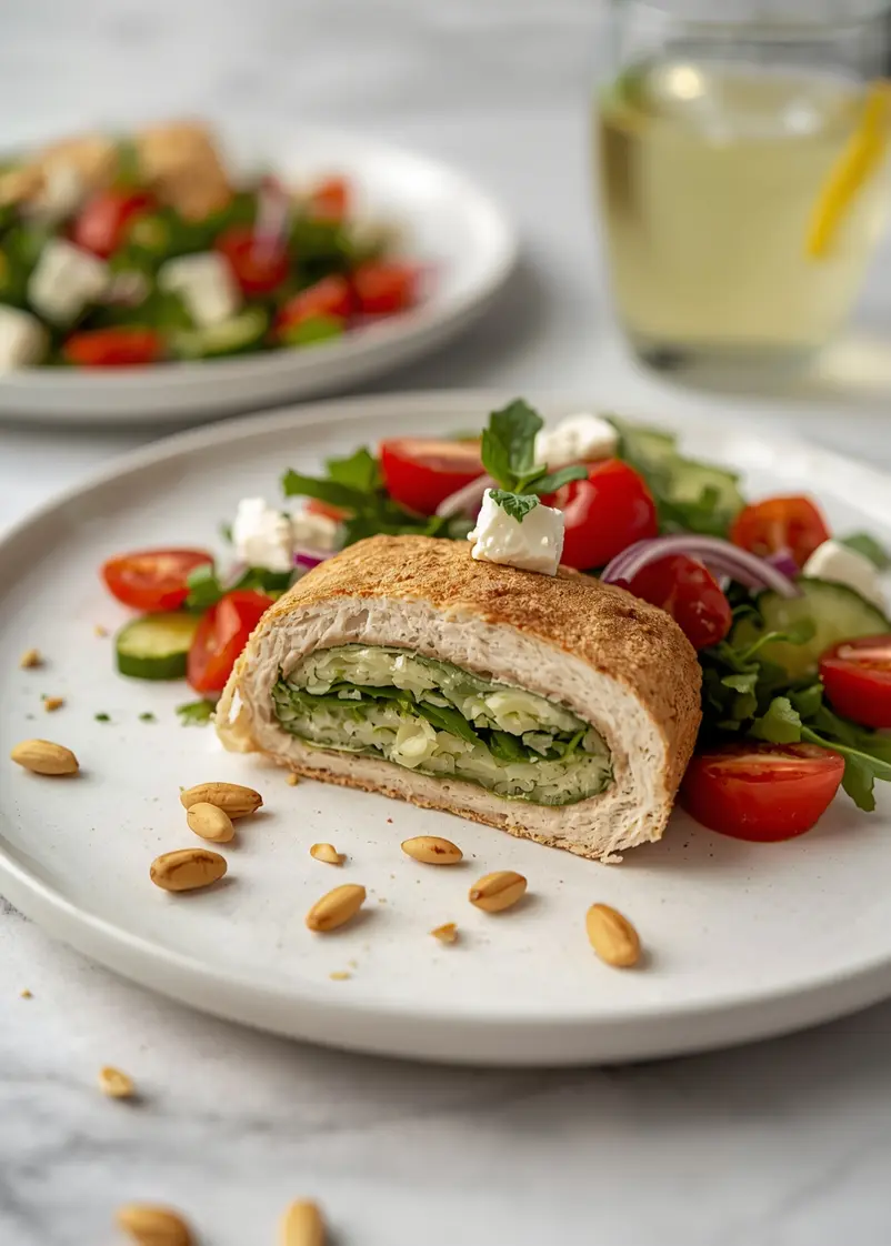 cozy summer chicken salad ready to serve
