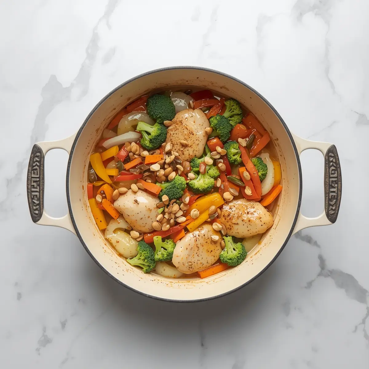 Cooking instructions for cozy summer chicken stir fry
