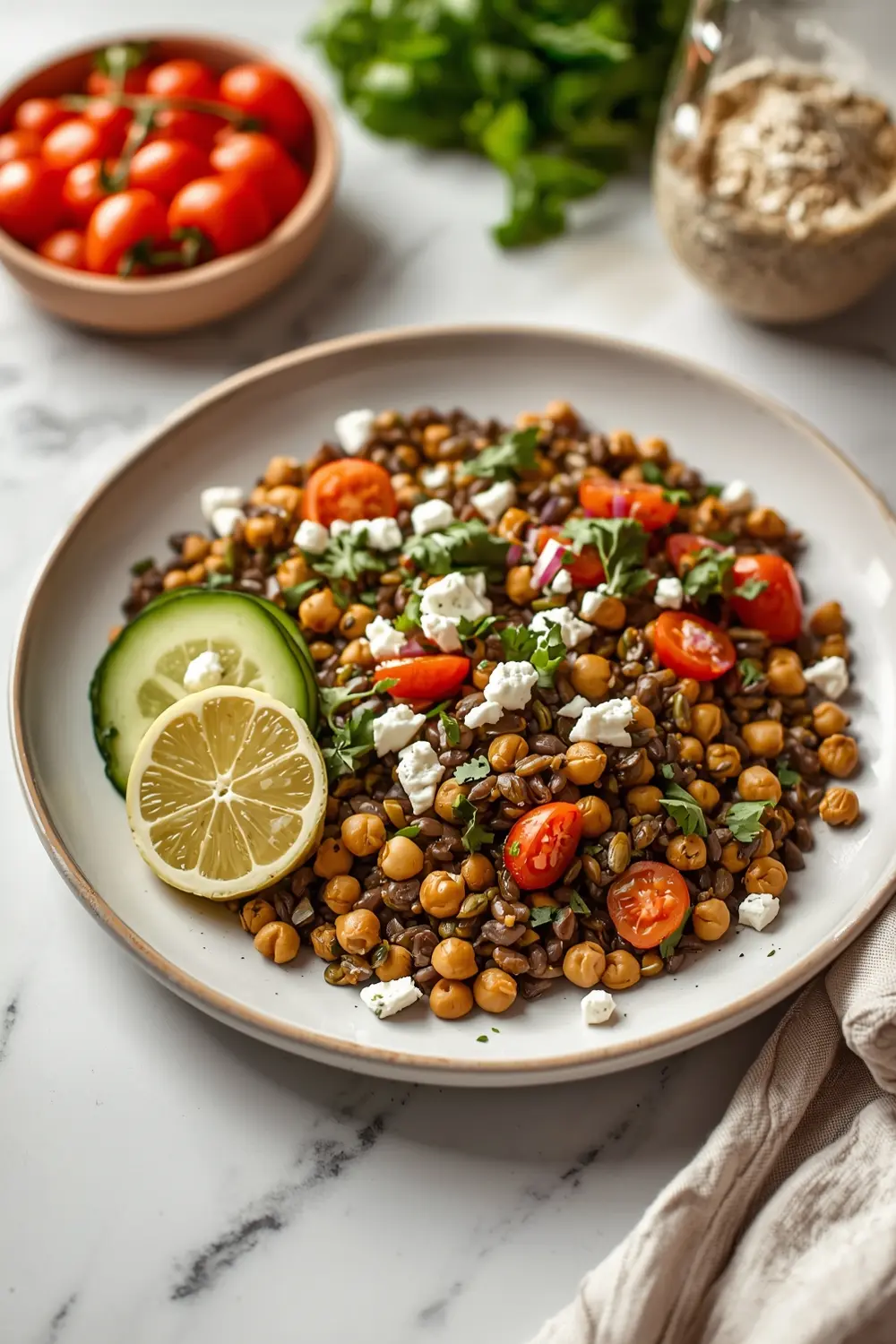 cozy summer lentil salad
