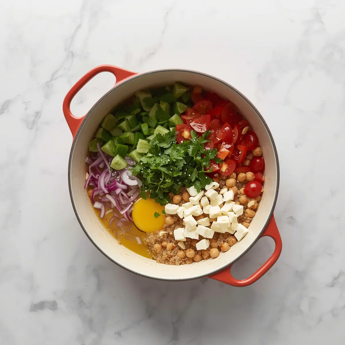 Cooking instructions for cozy summer quinoa salad