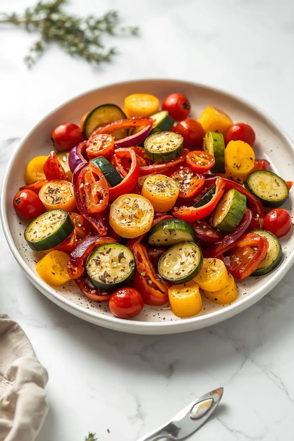 cozy summer roasted vegetables