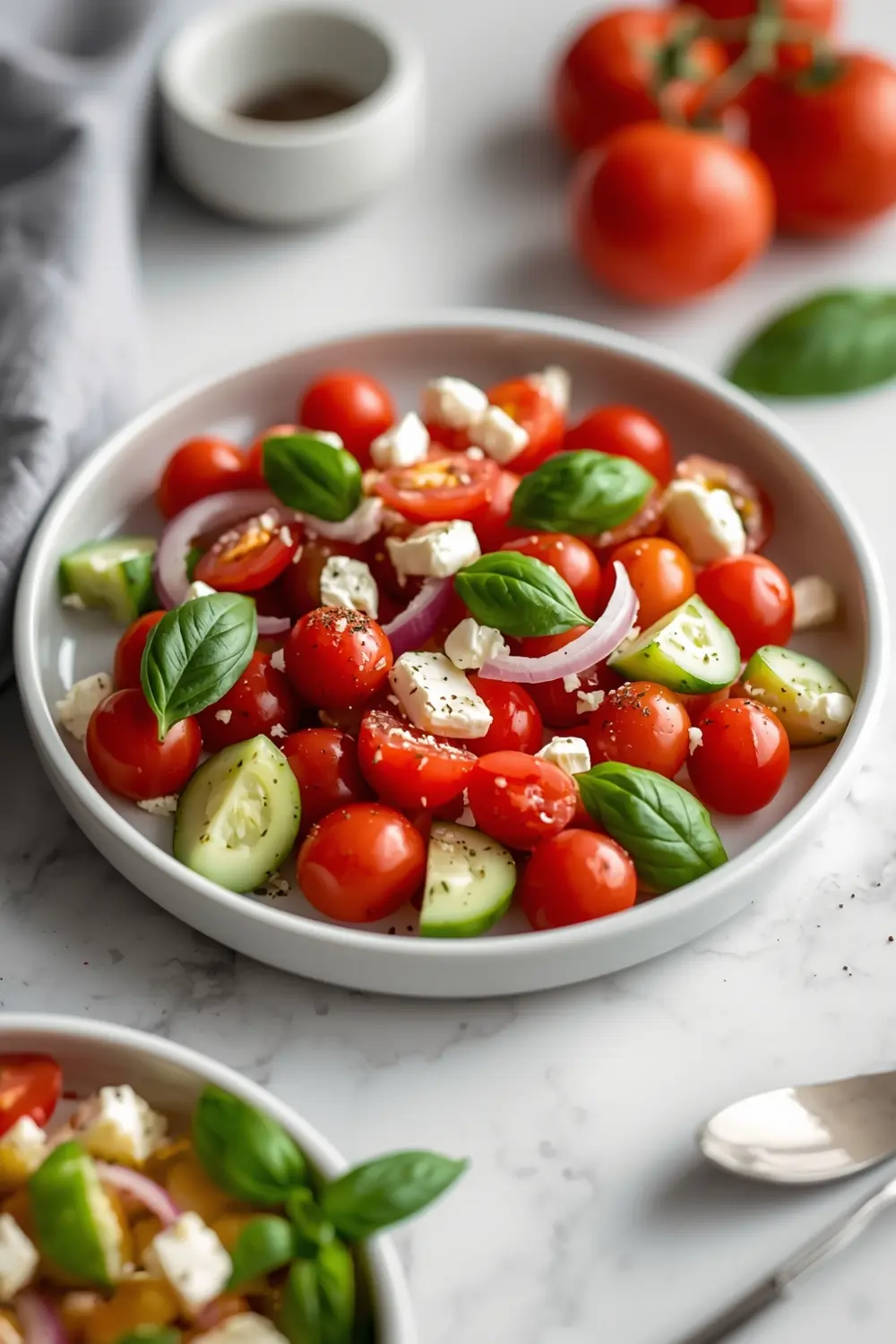 cozy summer tomato salad