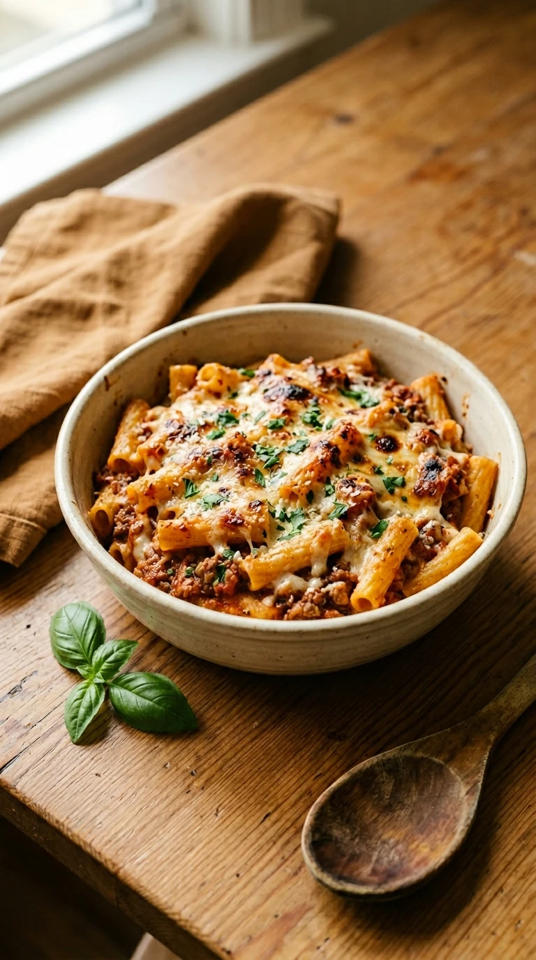 Cozy Baked Ziti - A Heartwarming Easy Summer Pasta Dinner
