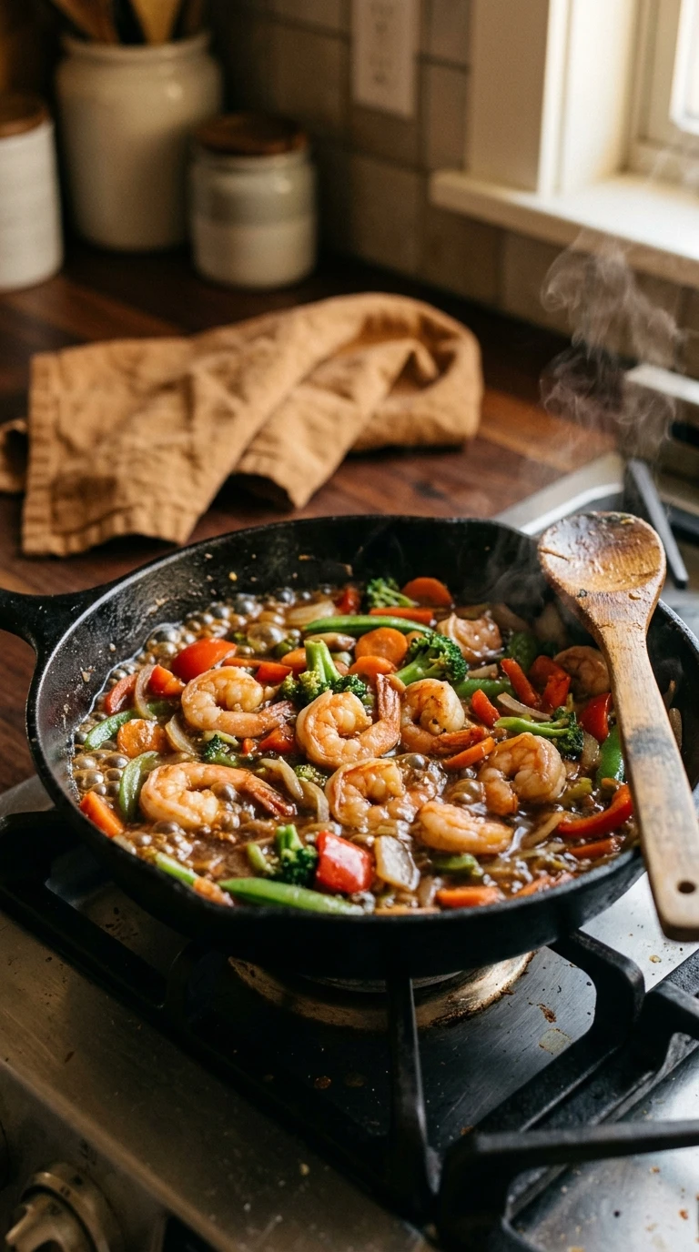 Cooking instructions for cozy 30 minute shrimp stir fry summer