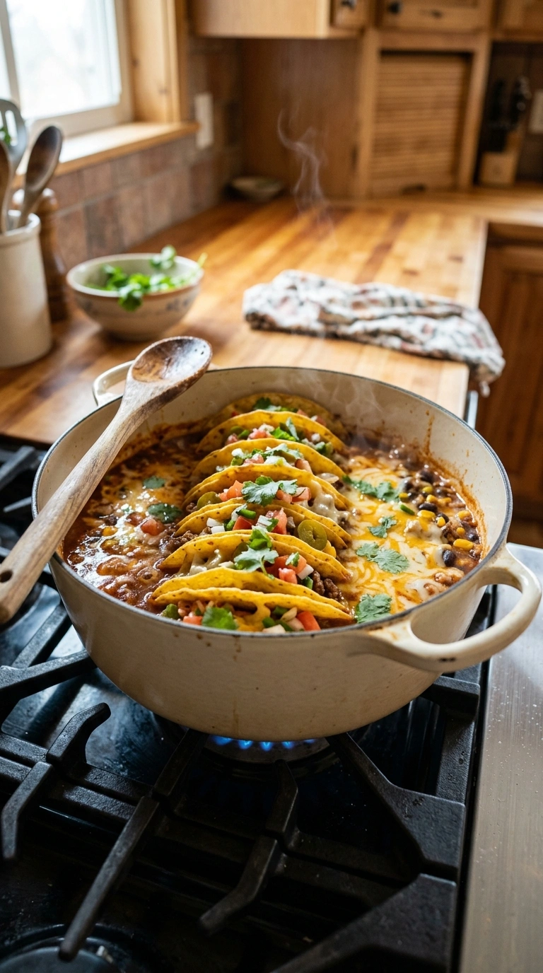 Cooking instructions for cozy summer black bean tacos