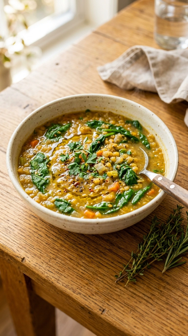 Cozy Summer Lentil Soup - A Heartwarming Meatless Summer Weeknight Dinner