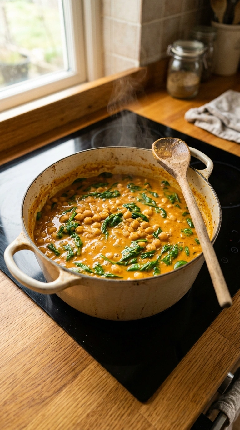Cooking instructions for cozy summer chickpea tikka masala
