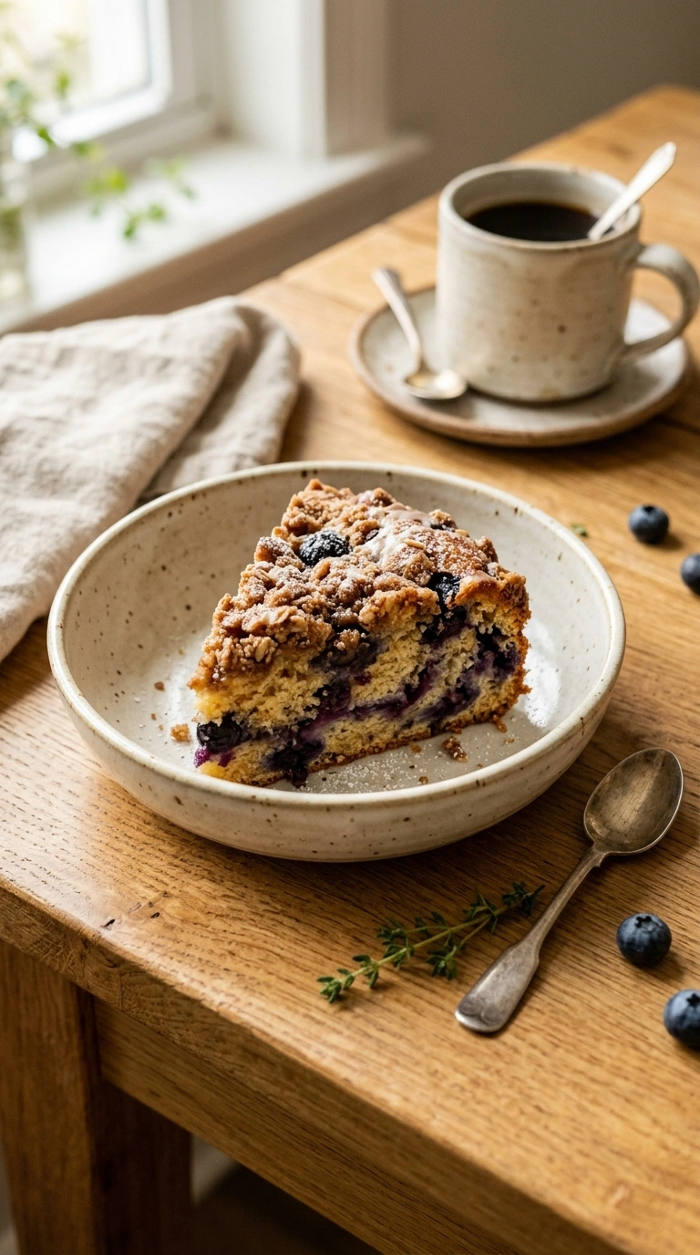 Cozy Summer Blueberry Coffee Cake - A Heartwarming Streusel Summer Brunch Treat