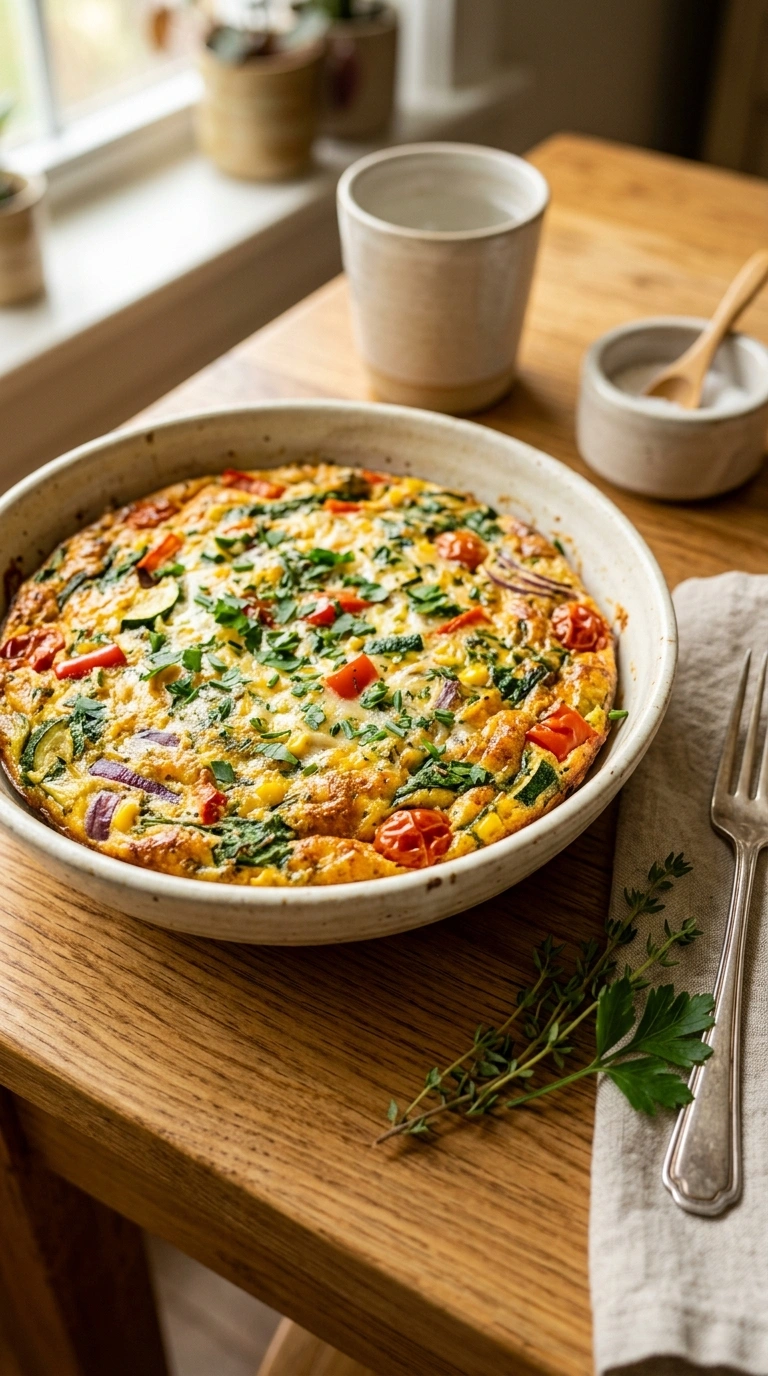 Cozy Summer Veggie Frittata - A Heartwarming Savory Summer Breakfast